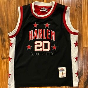 Vintage Platinum FUBU Harlem Globetrotters Jersey Haynes 20 Youth Medium 75th